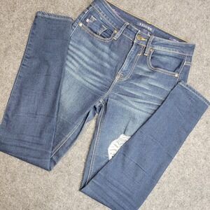 Vigoss Jeans Womens 24X29 Paisley Distressed High Rise Skinny Stretch Y2K Boho